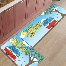 Винтажный караван 2 шт. коврик для кухни под домашним питомцем миска для воды еды коврики для входа в дорогу аксессуары для ванной комнаты Набор грязи