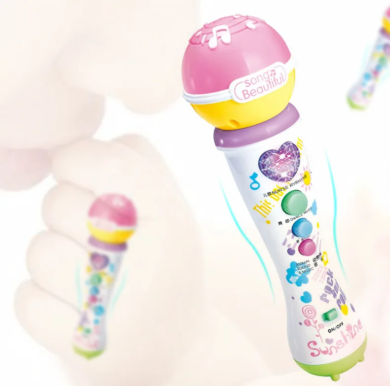 Игрушечный Музыкальный Микрофон для детей 2-6 лет, 8 моделей для девочек, для мужчин, 3 лет, пение PA, беспроводной