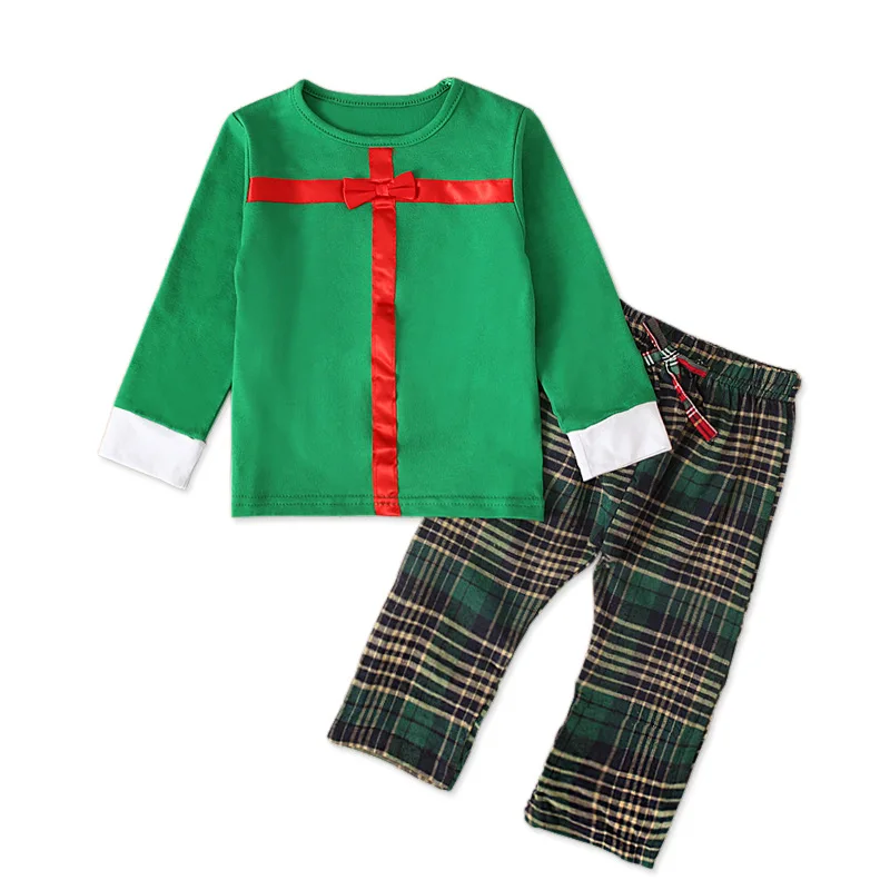 

Girl Clothes 2019 Kids Infant Baby Girls Boys Christmas Outfits Clothes Long Sleeve T-shirt Tops+Pants 2PCS Gift