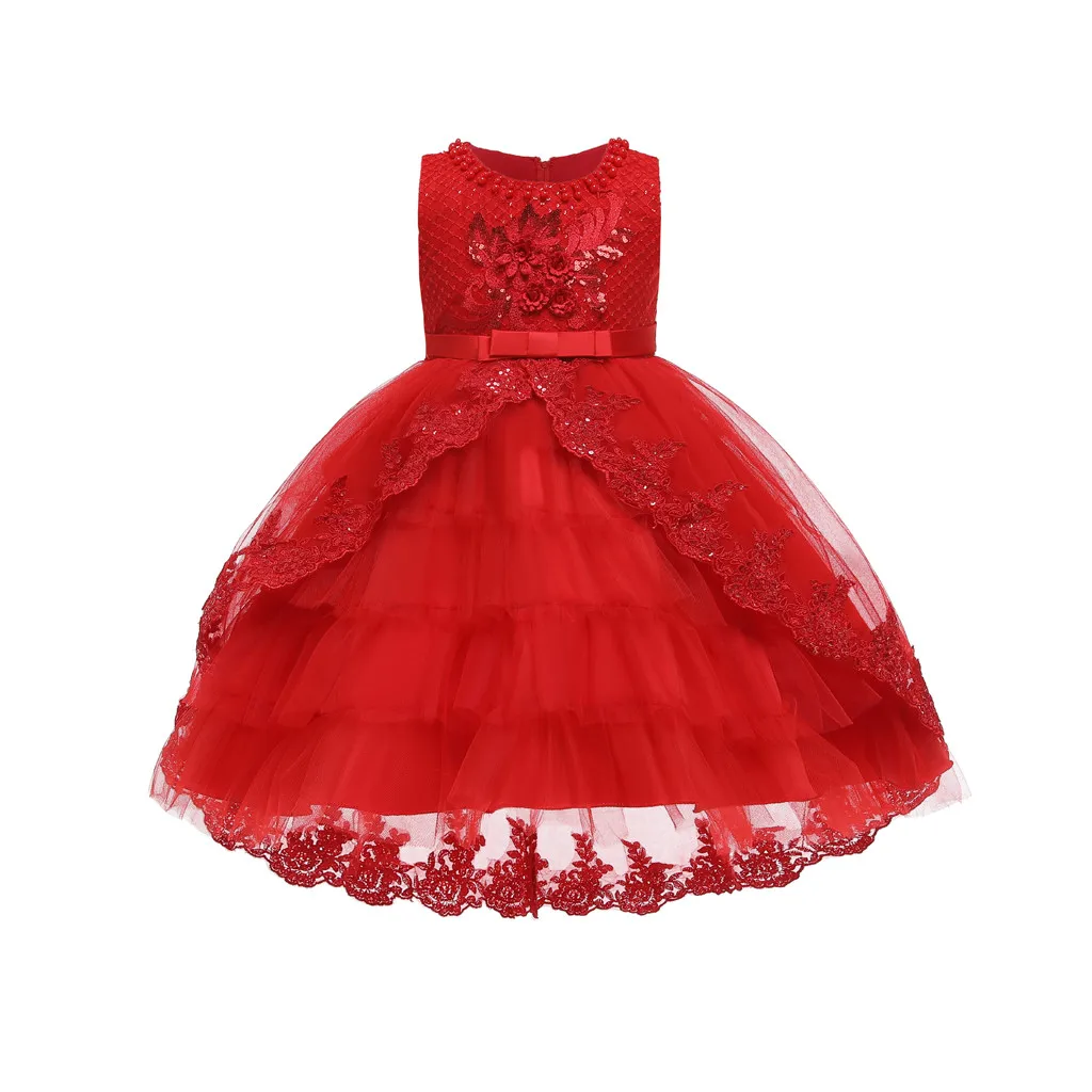 Детское платье для девочек; кружевное платье с оборками и цветочным рисунком для девочек; элегантное платье принцессы; платье подружки невесты; платье для торжеств; платье для дня рождения; свадебное платье