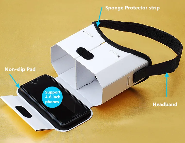 DIY Портативные Очки виртуальной реальности Google Cardboard 3D очки VR Очки виртуальной реальности очки