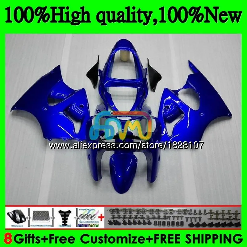 Корпус для KAWASAKI 600CC ZZR600 ZX600CC кузов 14BS. 63 ZZR-600 Высокий Верх синий ZZR 600 05 06 07 08 2005 2006 2007 2008 комплект обтекателей