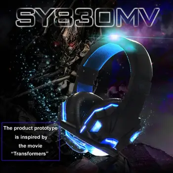 

Gaming Headsets Big Headphones With Light Mic Stereo Earphones Deep Bass For PS4 Switch Laptop Gamer For IPhone Android Tablet