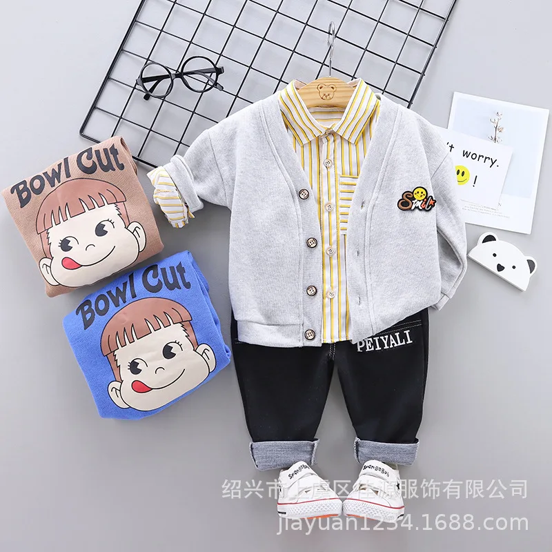 

2020 Childrenswear Spring New Style Autumn Clothes 1-3-Year-Old BOY'S Printed CHILDREN'S Three-piece Set Fashion
