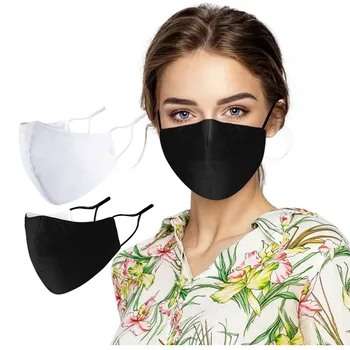 

2PCS Monochrome Adult Adjustable Washable And Reusable Waterproof Cotton Mask Anti-pollution PM2.5 Protective mascarillas