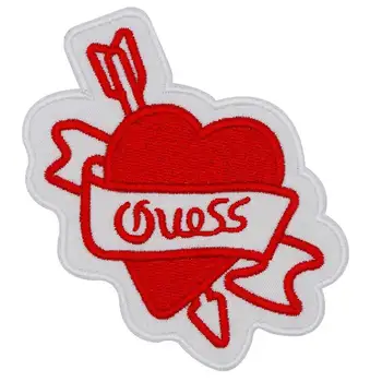 

An arrow cross heart GUESS Embroidered punk biker Patches Clothes Stickers Apparel Accessories Badge
