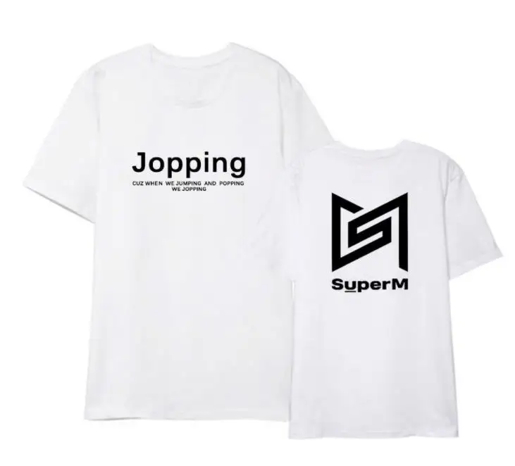Футболка унисекс с короткими рукавами и принтом superm super m we are the future concert kpop круглым