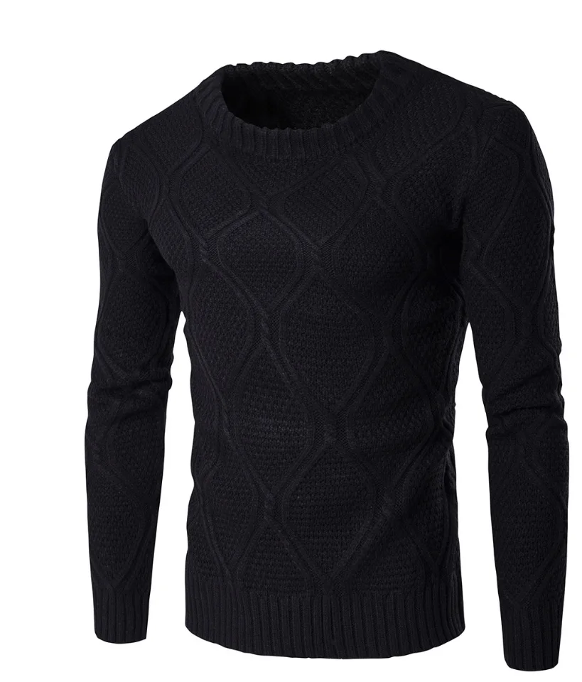 URSPORTTECH толстый мужской s свитер мужской Slim Fit свитер с круглым вырезом толстый теплый однотонный вязаный свитер плюс размер XXL