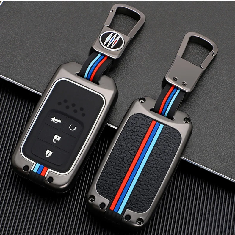 Portachiavi per auto con copertura completa in lega di zinco per Honda Vezel city Civic BR-V HR-VCRV Pilot Accord Jazz Jade Crider Odyssey accessori per auto - H1a7ffb8fa7ed414a9217b8d17a7f1a52W