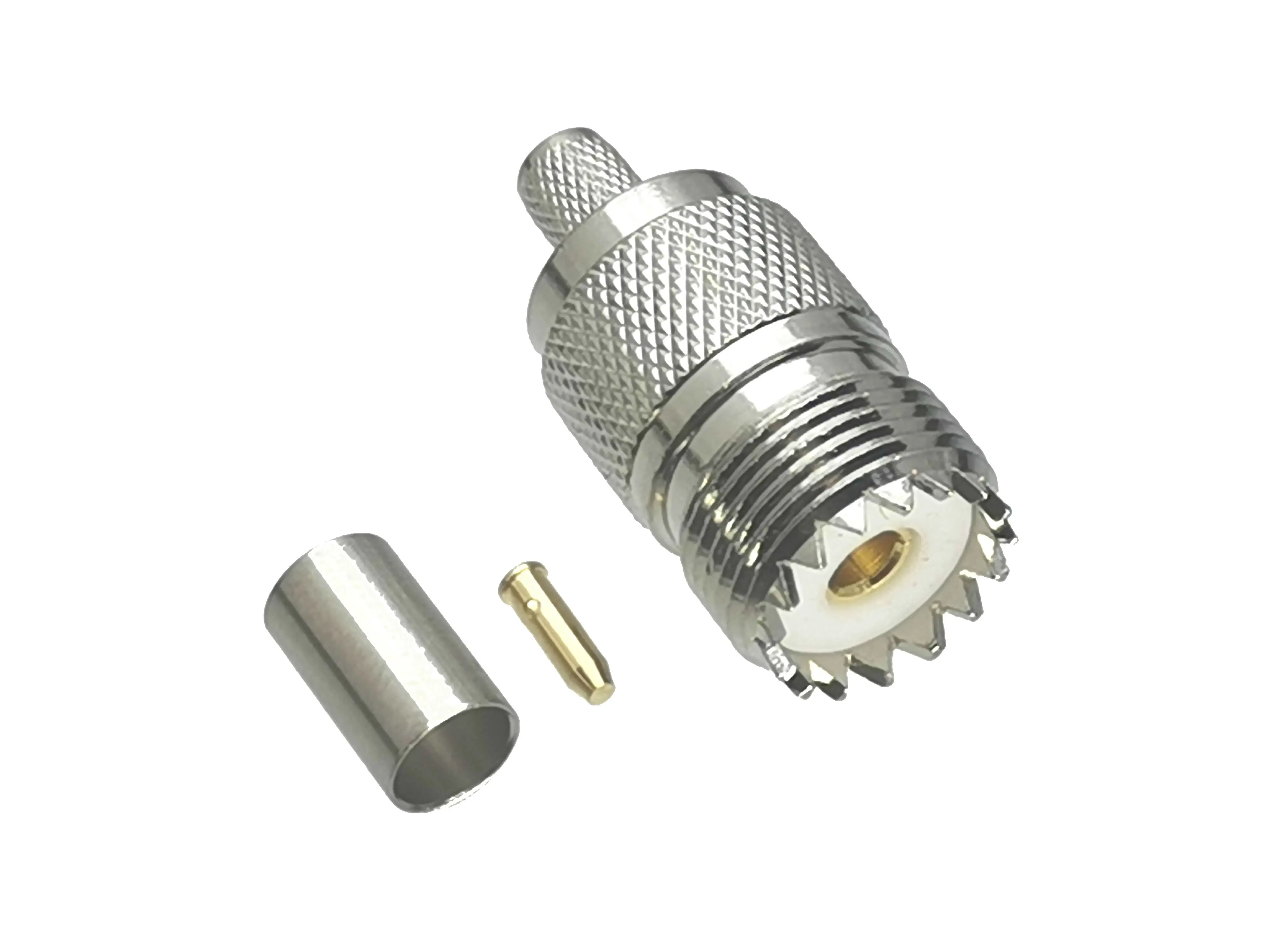 1Pcs Connector UHF SO239 Female Jack Crimp RG8X LMR240 RF Adapter Coaxial High Quanlity | Обустройство дома