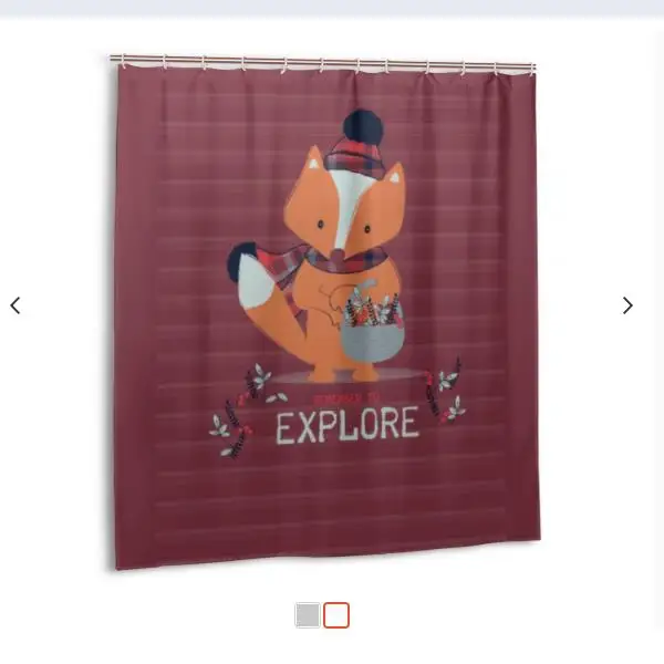 Красный Darmian lovely fox anmials, пластиковая занавеска для душа, индивидуальная, для ванной, декоративная, водонепроницаемая, полиэстер, занавеска s - Цвет: Красный