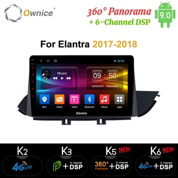 شراء Ownice K3 K5 K6 الروبوت 9.0 السيارات مشغل ديفيدي سيارة PC اللوحي ل هيونداي إلنترا 2017 2018 راديو السيارة الصوت ستيريو 4G LTE SPDIF