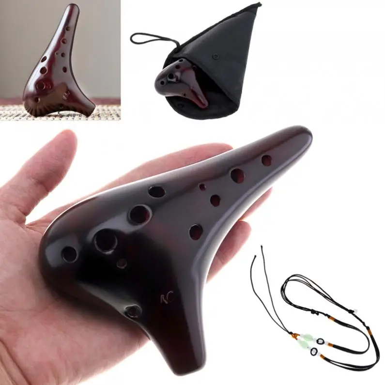 Ocarina 12 отверстий Alto ToneC Flute керамические Музыкальные инструменты