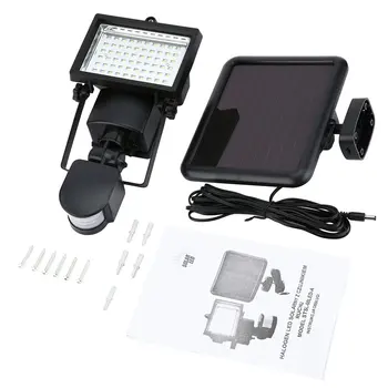 

ICOCO 60 LEDs 10W Solar Power PIR Motion Detector Wall Lamp Ultra-bright White Light for Outdoor Garden Waterproof