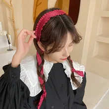 

New Fashion Ribbon Headband Retro Hairbands For Women Top Knotted Girl Headwear Female Hair Accessories Handmade Head Hoop Bezel