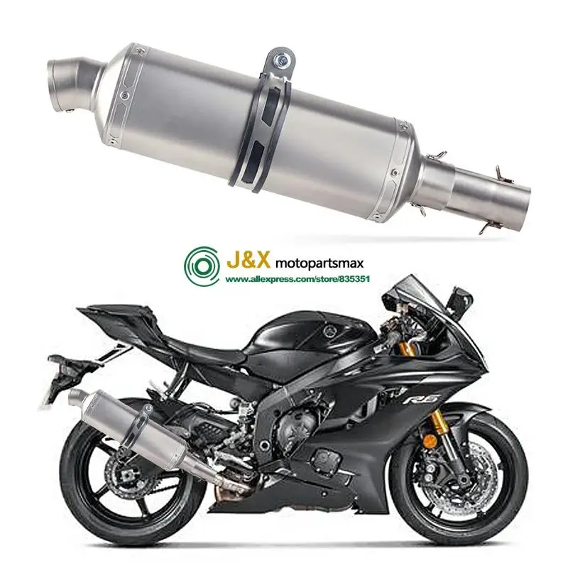 Мотоциклетная полная система глушитель Escape slip on для Yamaha R6 YZF-R6 2006- средняя Соединительная труба с DB-KILLER