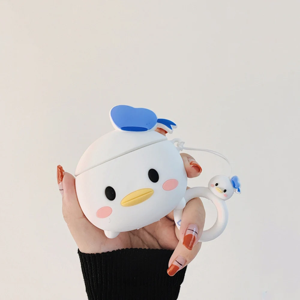 909008 Сумка для Apple Airpods, 2 поколения, Мультяшные наушники, защитные чехлы, беспроводной ремешок, гарнитура, силиконовая коробка - Цвет: 909008