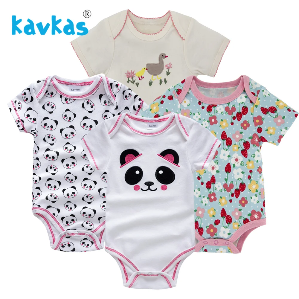 Kavkas/детская одежда для сна; 4 шт./компл. короткий рукав для новорожденных; пижамы для маленьких мальчиков; Одежда для маленьких мальчиков; bossa nova - Цвет: HY21662168