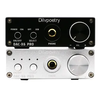 

High Power X6 Pro DAC HiFi Headphone Amplifier Decoder 24Bit/192kHz Coaxial/Optical/USB Stereo Audio Digital Decoder