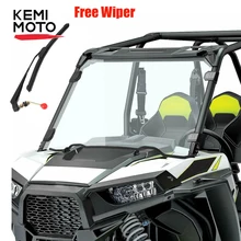 Full Windshield Windscreen UTV 1/4 Thick Shock Resistance w/ free Wiper for Polaris RZR 1000 XP 4 1000