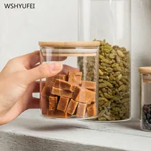 Прямой креативный стеклянный прозрачный домашний конфетный бисквит кофейные бобы приправ герметичный влагостойкий декоративный резервуар для хранения