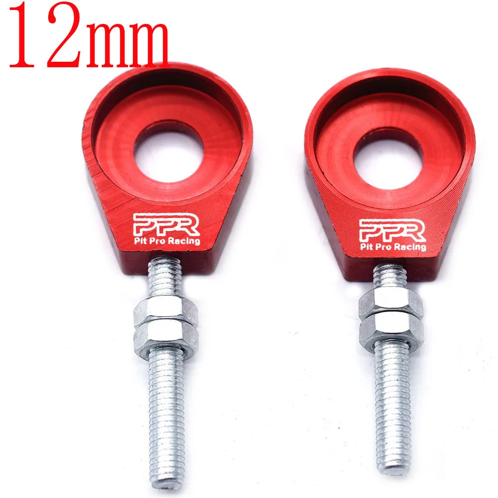 Aluminum Chain Tensioner Adjuster 110cc 125cc 140cc for Dirt Bike Pit ATV Motorcycle Scooter 12mm or 15mm Rear Wheel axle hole motorcycle chain tensioner pulley