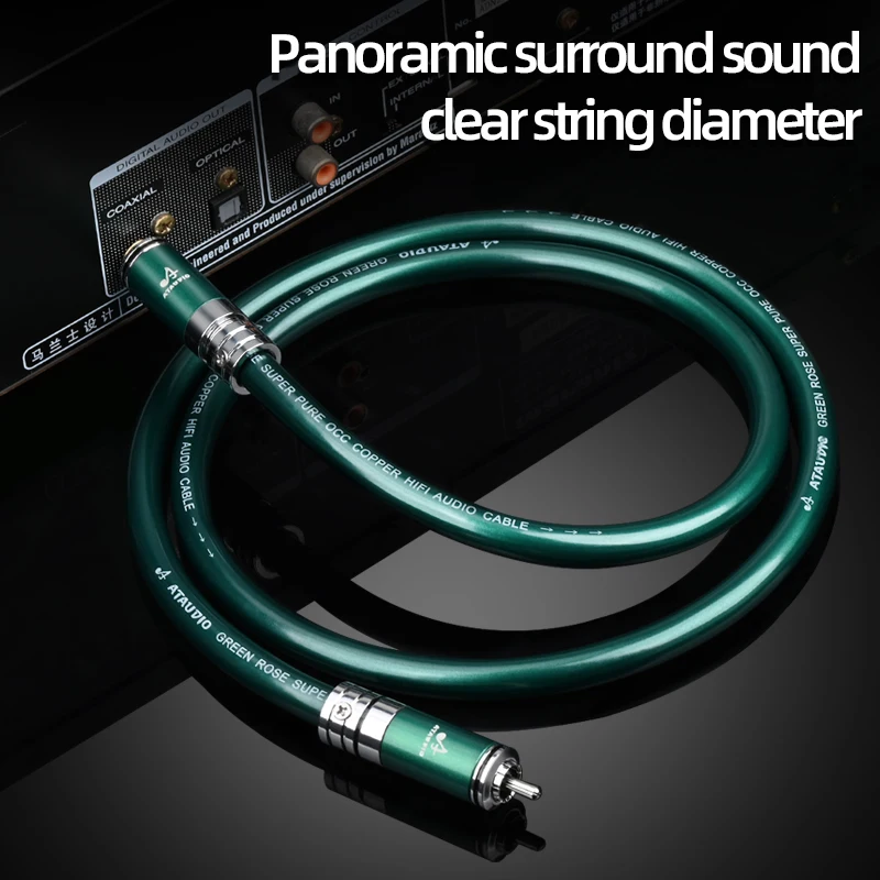 Cabo Coaxial de Alta Fidelidade Occ Cabo de Dupla Camada de Proteção Anti-ruído Spdif Subwoofer Rca Cabo de Áudio Coaxial - Image 4