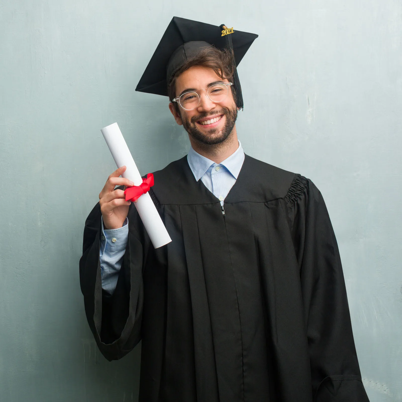 Conjunto de ropa graduación para adultos, bata holgada con borlas, sombrero colgante, conjuntos cortos para estudiantes universitarios, 2021 - AliExpress Novedad y uso especial