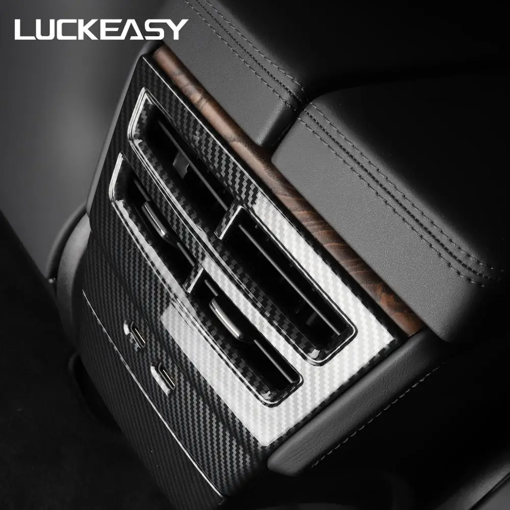 LUCKEASY автомобиля ABS задняя воздуха на выходе декоративная заплатка для Tesla модель X- с украшением в виде пуговицы защиты 2 шт./компл