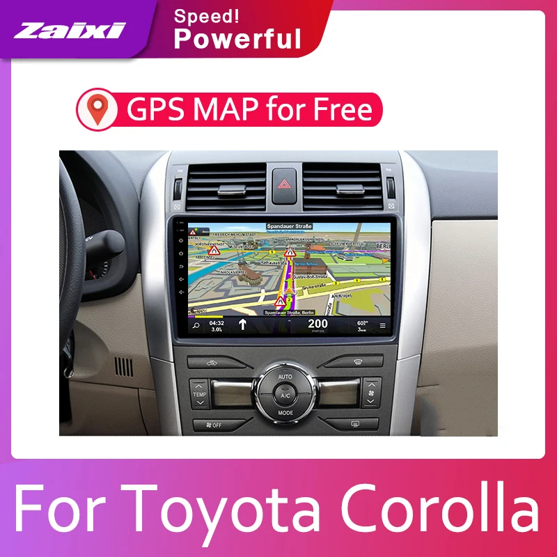 Excellent ZaiXi Android 2 Din Car radio Multimedia Video Player auto Stereo GPS MAP For Toyota Corolla E140 E150 2007~2013 Media Navi 3