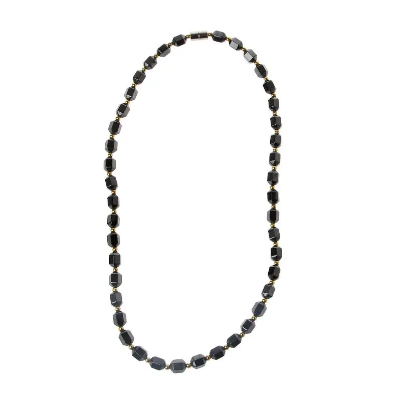 Black Hematite Magnetic Therapy Necklace Pain Relief for Neck Arthritis Shoulder