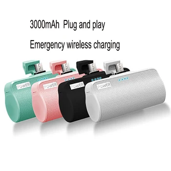 

Pocket mini wriless powebank Portable charging treasure Oppo Apple Samsung type-c mobile phone universal Emergency powerbank