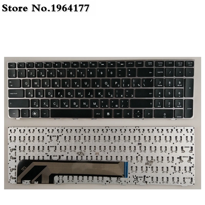  New Russian laptop Keyboard for HP PROBOOK 4530 4530S 4730 4730S 4535S 4735s RU with Silver Frame R