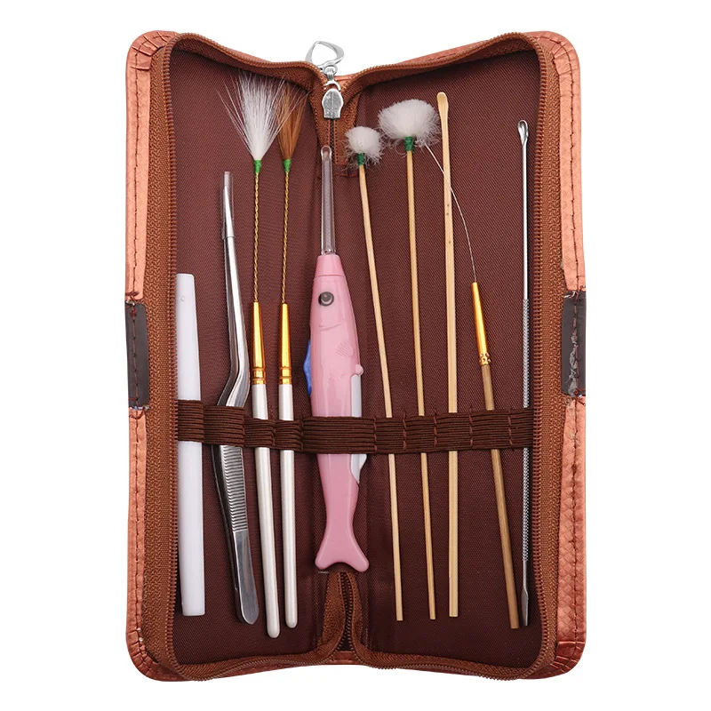 

Profession Ear Cleaning Tool Kit Ear Cleaning Useful Product Dig Earpick Dig Ear Goose Feather Rod Earwax Grilled Buckle Visual