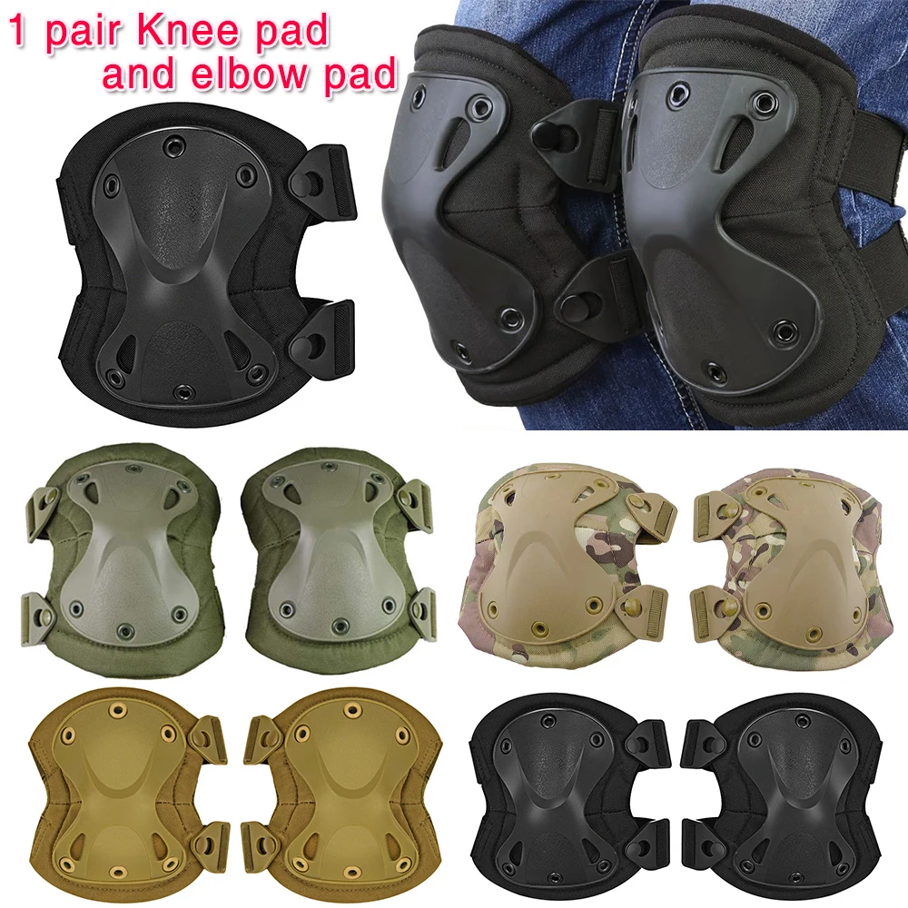

Adult Tactical Combat Protective Pad Set Professional Gear Sports Military Knee Elbow Protector Elbow & Knee Pads New D30