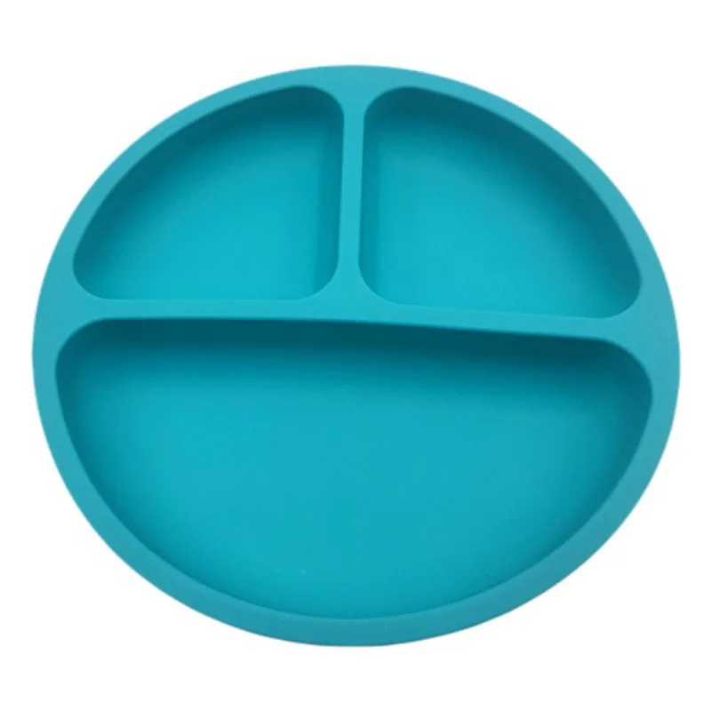 Детская силиконовая обеденная тарелка BPA бесплатно прекрасная улыбка лицо обеденная посуда кухонные фруктовые блюда Дети Кормление тарелки и миски