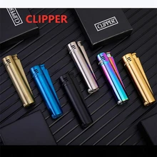 

Original Clipper Metal Jet Torches Lighter Free Fire Inflatable Butane Gas Portable Windproof Cigarette Cigar Lighter with Box