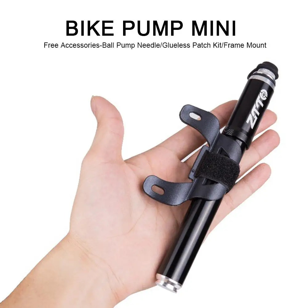 Mini Portable Bicycle Pump Bicycle Accessory Aluminum Alloy Tire Air Inflator Pump for Mountain Bike Bicycle Basketball Football