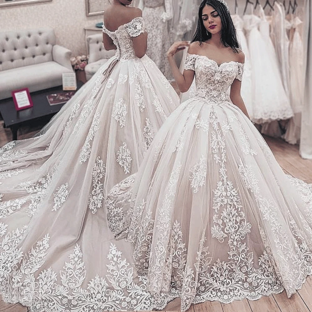 Off the shoulder wedding dresses 2020 Clearance