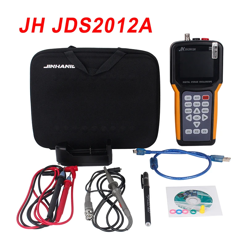 

Handheld Oscilloscope 2 Channels 20MHz oscilloscope Bandwidth mini portable digital oscilloscope JDS2012A 200MSa/s Sample Rate