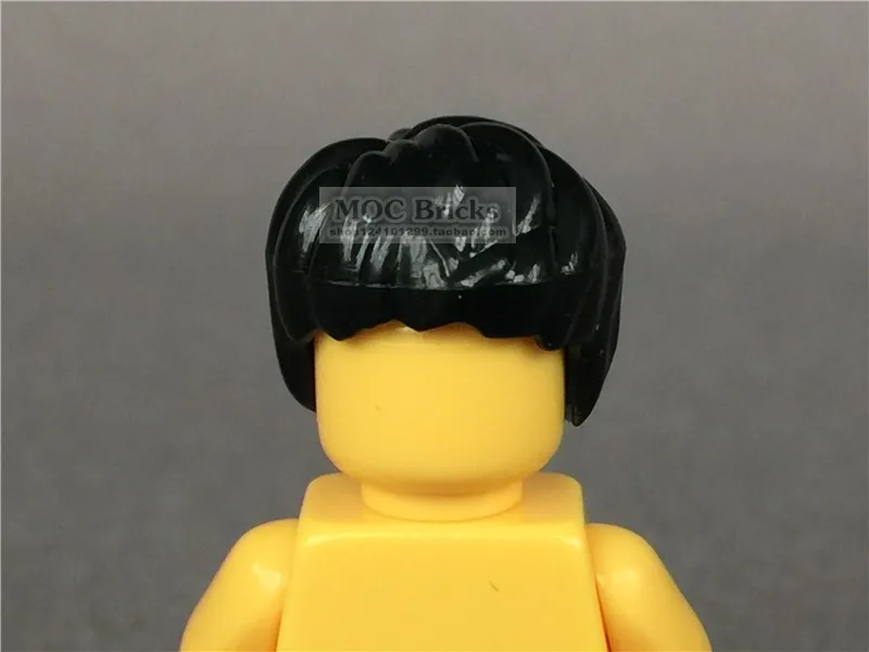 Городские фигурки головы детали для декора мальчиков мужские волосы плоские короткие волосы раскол Mohicans челки дреды волосы MOC блоки кирпичи игрушки - Цвет: 1056A
