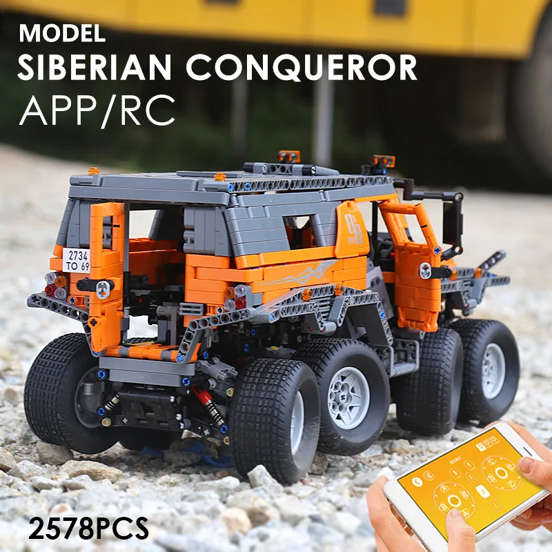 Yeshin 23011 Technic Cars серия MOC Avtoros Shaman 8x8 внедорожная модель автомобиля строительные наборы блоки кирпичи образовательные Ki