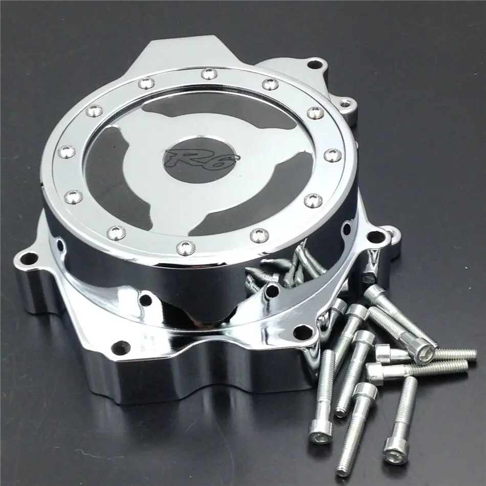 

Chrome Engine Stator Cover See Through Fit For Yamaha YZF R6 2003 2004 2005 2006 R6S
