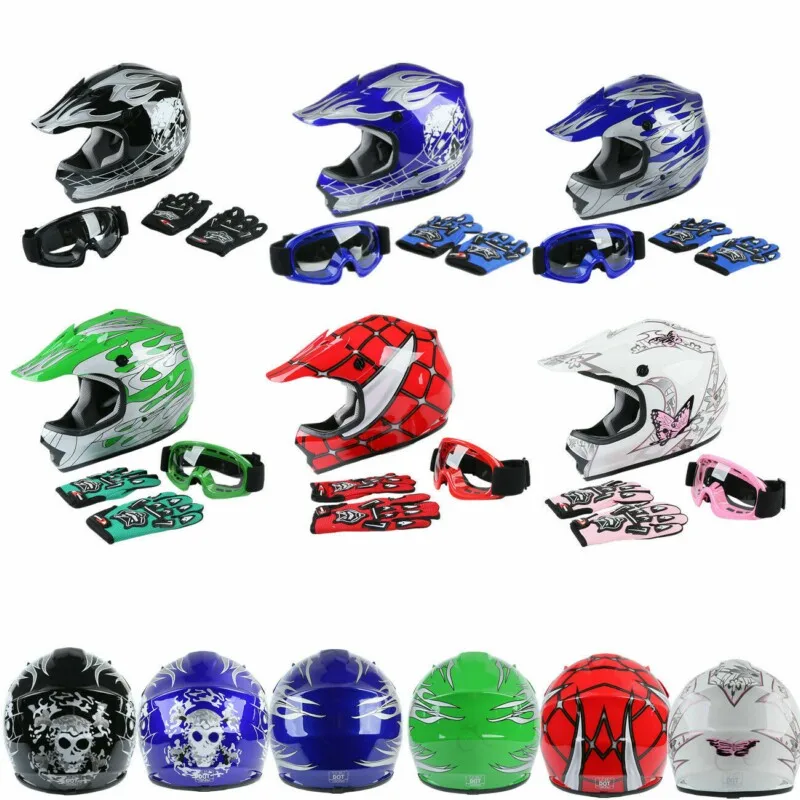 Moto rcycle точечный Молодежный детский шлем анфас внедорожный Dirt Bike ATV casco moto подарки