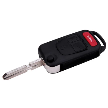 

3 +1 Button Panic Switch Flip key shell HU39 Blade For MERCEDES BENZ ML320 ML350 ML55 SLK230 AMG