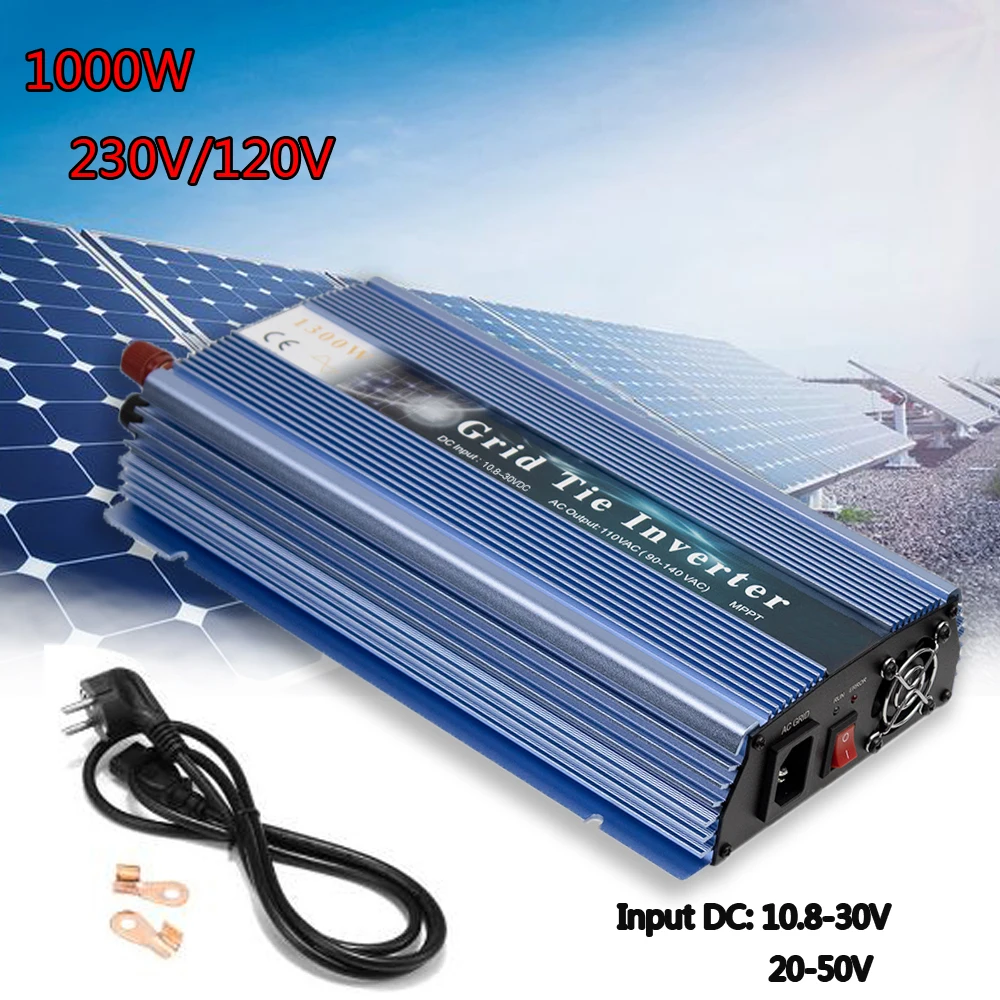 Mppt do Laço da Grade Inversor de Onda 220v para o Gerador de Vento do pv no Inversor Micro Solar Senoidal Pura 110v 18v 24v 30v 36v 1000w