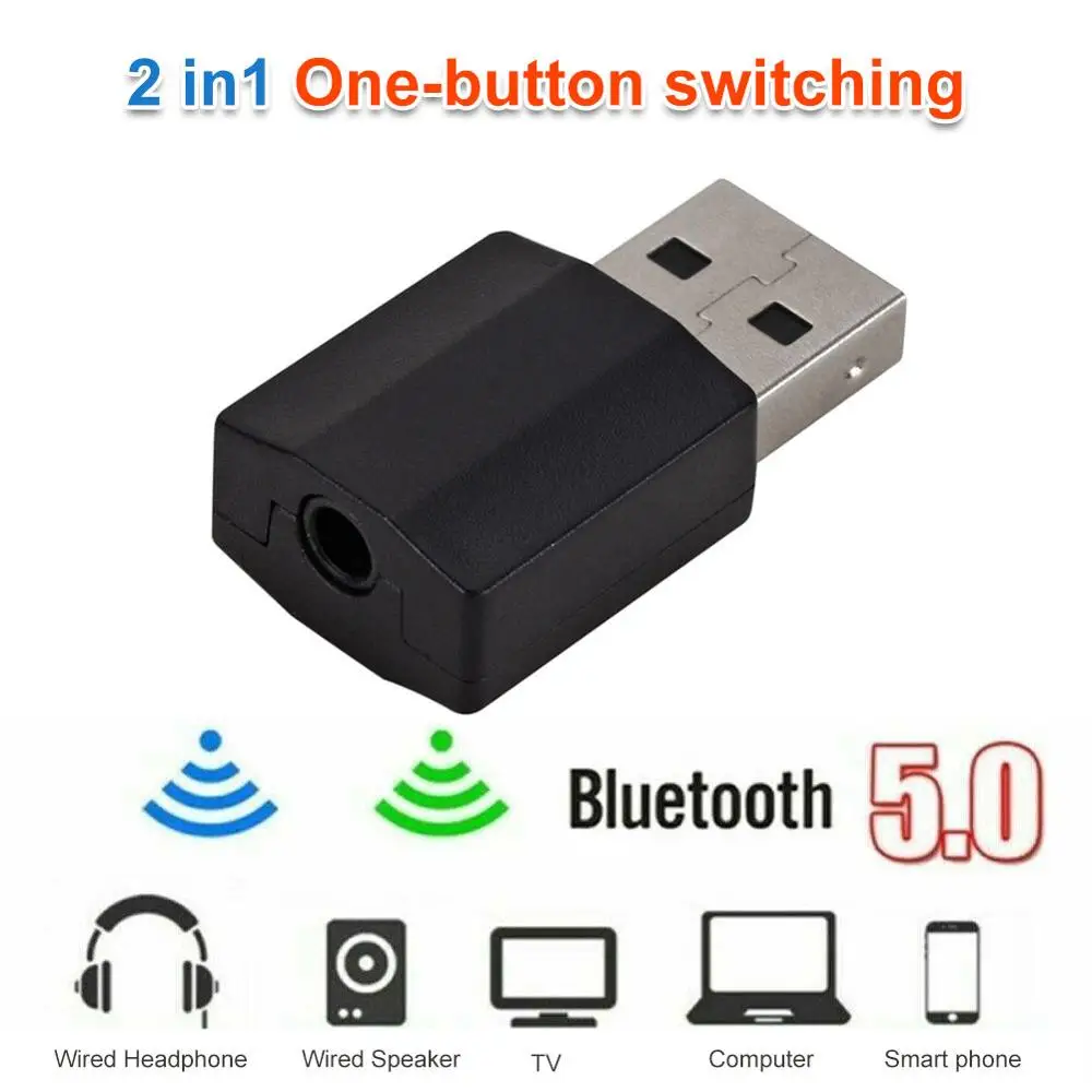 USB Bluetooth Receiver Audio Transmitter Adapter For TV/PC Headphone Speaker US 