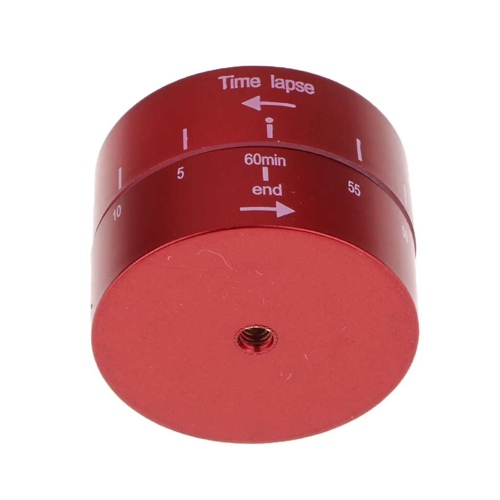 For Panoramic 360 60-Minute Time Lapse Tripod Head for Cameras DSLR For GoPro and Smartphones (Supports up to 4.4 LBS) - Red