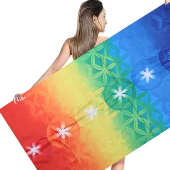 

Soft Polyester Wall Hanging Tapestry Wall Bedspread Rectangular Beach Towel Mat Rainbow Bohemia Decorative Blanket Home Textiles