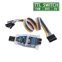 Ftdi usb para 1.8v 3.3v 5v ttl uart switch serial adaptador módulo suporte win7/8/10/android/mac os